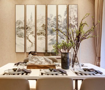 南京珍珠泉风景区简美客厅效果图