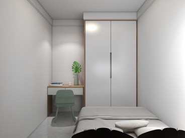 深业·世纪新城现代简约卧室效果图