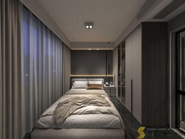 大华公园世家(西门)现代简约客厅效果图