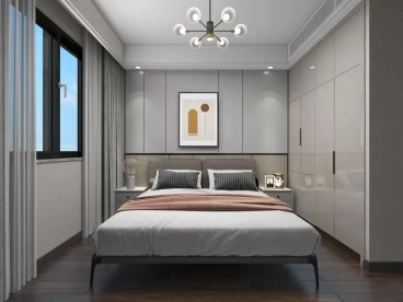 五矿·万境水岸现代轻奢卧室效果图