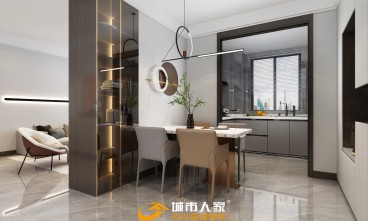 国泰龙城苑现代轻奢餐厅效果图