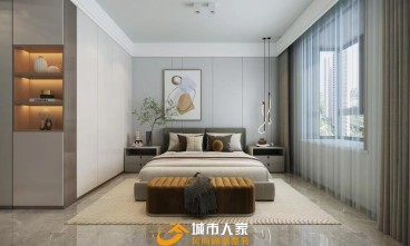 景泰花苑现代简约卧室效果图