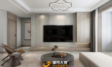 首开·国风琅樾现代简约客厅效果图