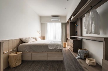 华清园(北门)新中式卧室效果图