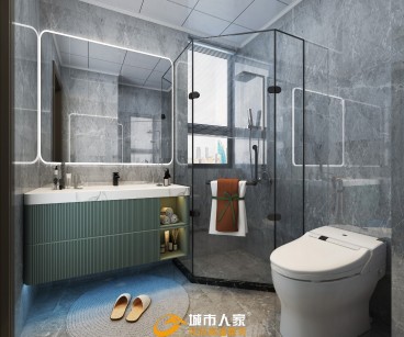 城南逸居现代轻奢卫生间效果图