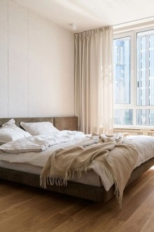 60㎡质朴空间，暖色迷人现代简约卧室效果图