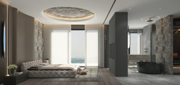 燕西华府现代简约卧室效果图