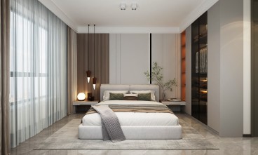 人和美现代简约卧室效果图