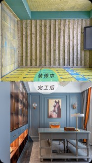 联投金色港湾美式书房效果图
