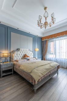 联投金色港湾美式卧室效果图