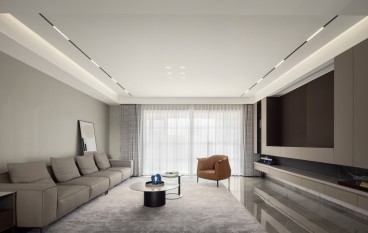 海格公馆(建设中)现代简约客厅效果图