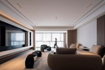 长龙家园现代简约客厅效果图