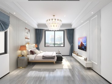 毛丁南路时尚混搭卧室效果图