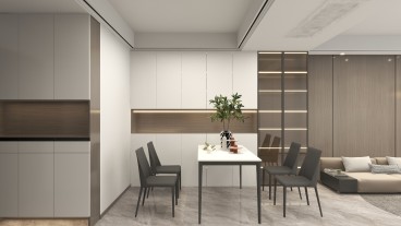 汉强·海德公园现代简约餐厅效果图