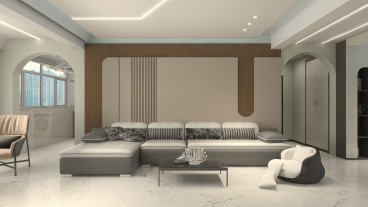 环球·掌舵现代简约客厅效果图