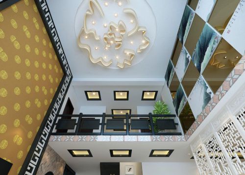复式楼房客厅吊顶效果图