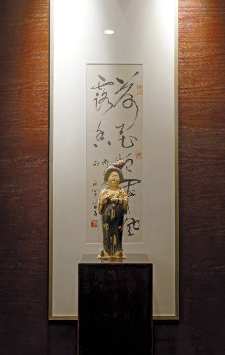 古典书画壁纸的背景墙效果图