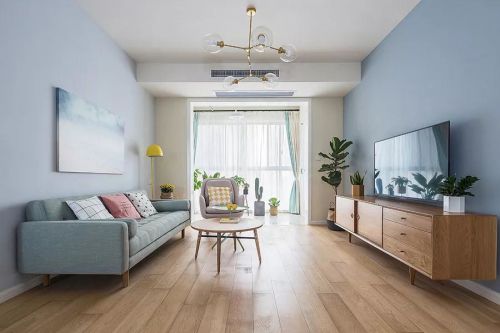 125㎡北欧质感的家具清新的蓝白色调