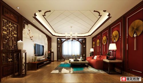 贵阳美的林城上洲洋房中式装修设计方案两套拿走！