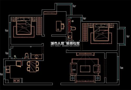 枣庄未来城三室两厅装修设计案例枣庄城市人家装饰作品