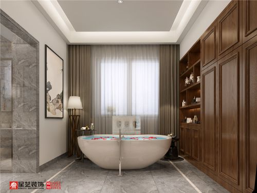 贵阳碧桂园双屏别墅装修，270平给你一种新中式风格味道！