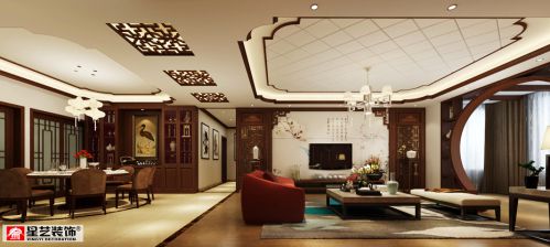 贵阳美的林城上洲洋房中式装修设计方案两套拿走！