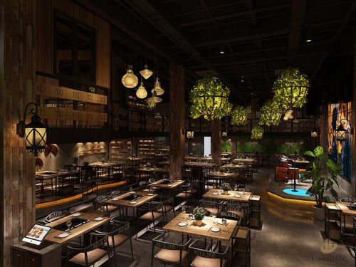 深圳餐厅装修设计-同享家园椰子鸡餐厅-广深艺建设