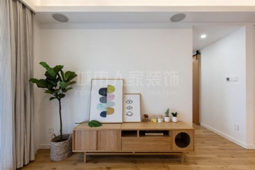 咸阳89平米日式风格小清新婚房装修设计