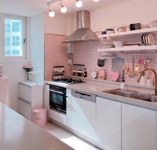 元泰广场粉色的开放式厨房太美好了​​​​