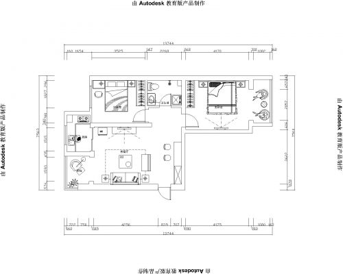 玉门河90平米简约风格装修案例