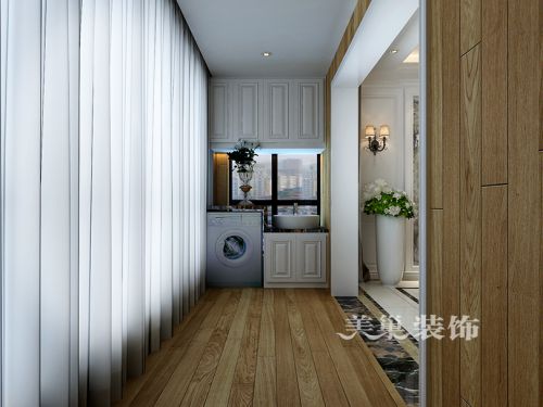 郑州恒大山水城四室洋房装修欧式风案例效果图